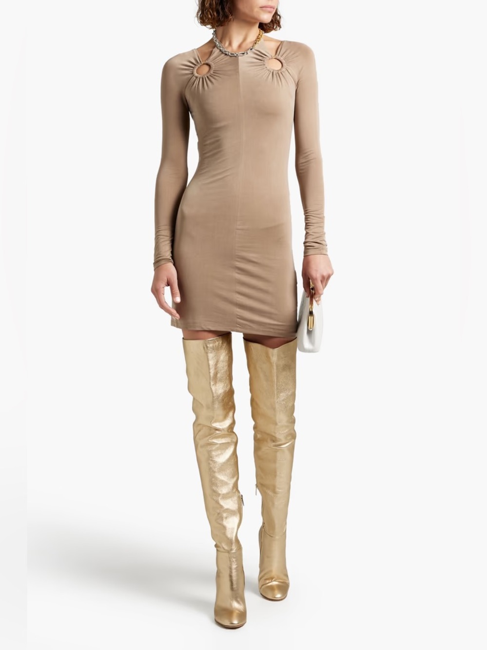 DION LEE Cutout cupro-blend mini dress
Mushroom UK 6 Original Price $890